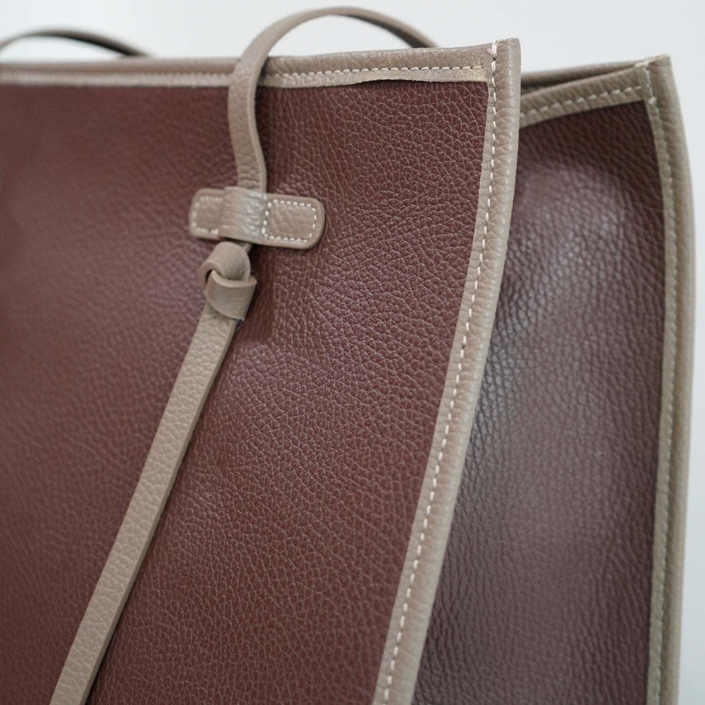 Lynda Bag L – Mocha & Taupe Leather | Limited Edition