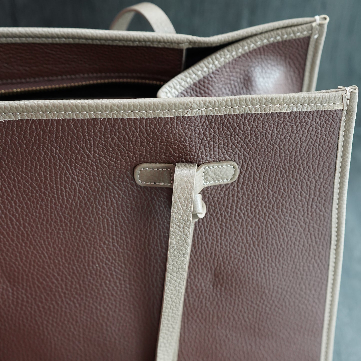 Lynda Bag L – Mocha & Taupe Leather | Limited Edition