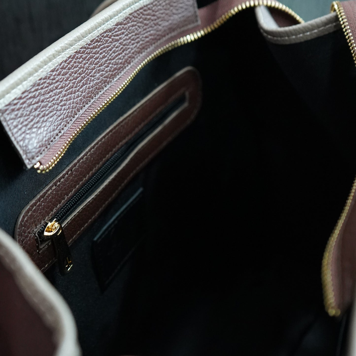 Lynda Bag L – Mocha & Taupe Leather | Limited Edition
