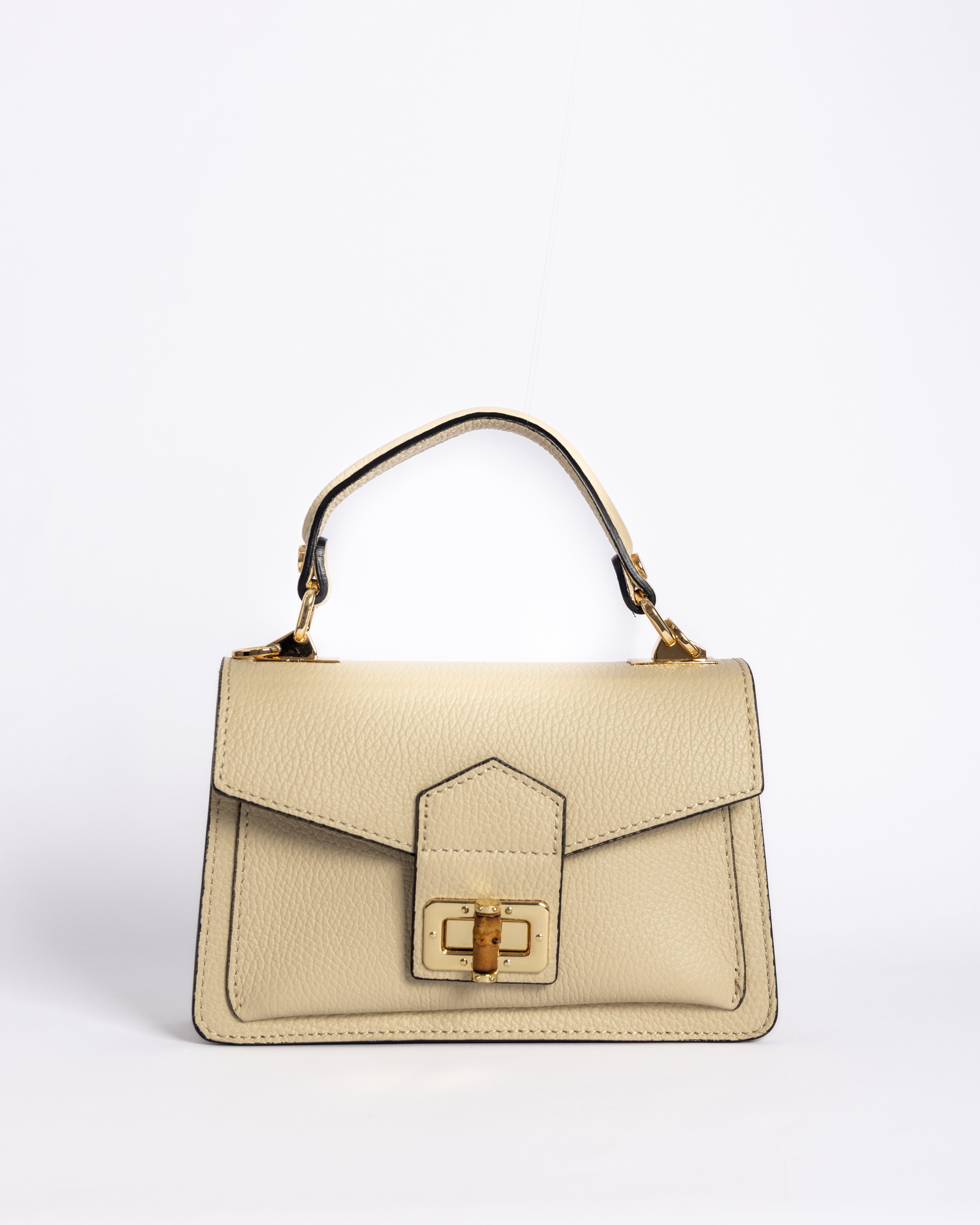 Nahla – Cuir Grainé Beige | Édition Limitée