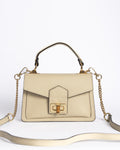 Nahla – Cuir Grainé Beige | Édition Limitée