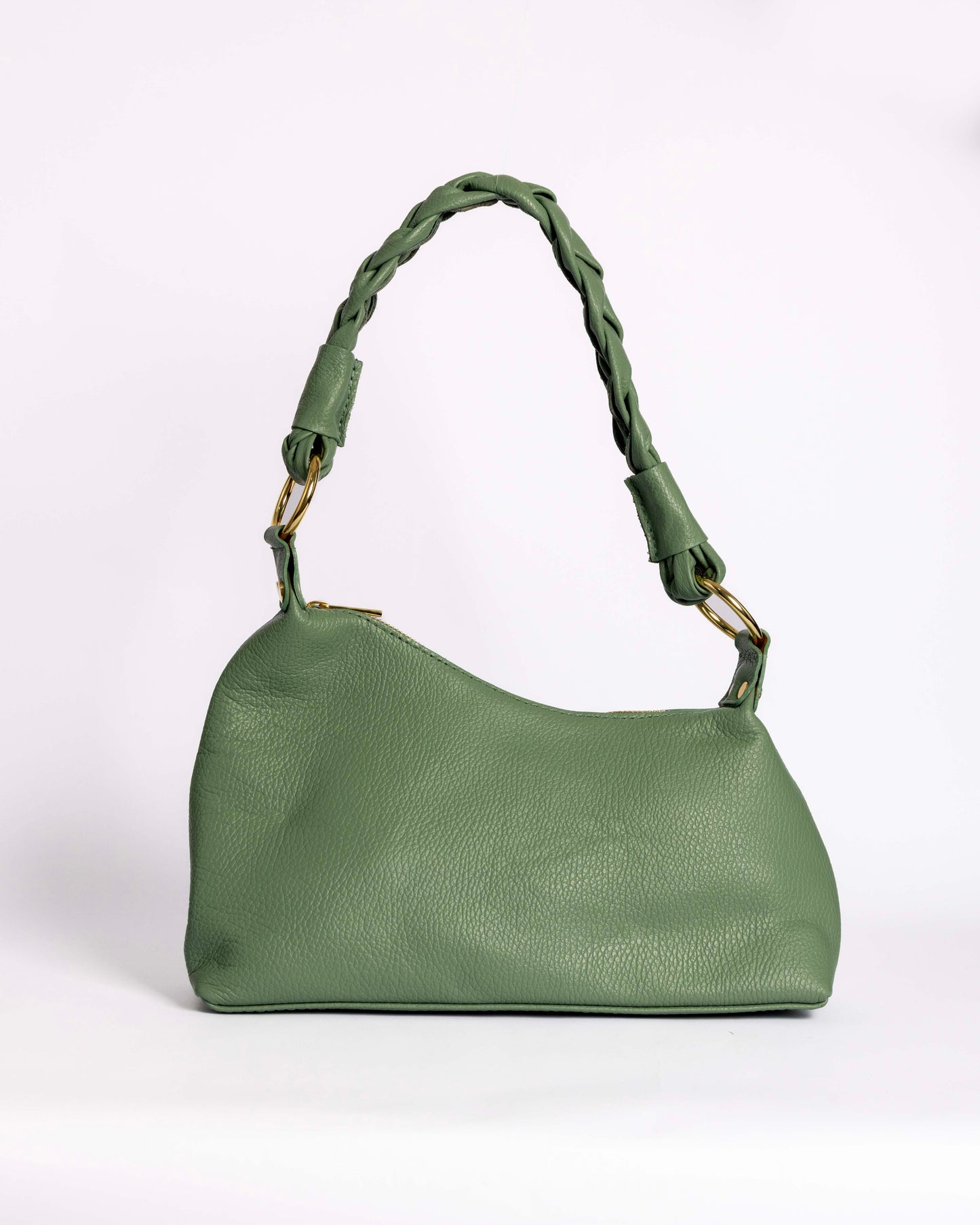 Sac Nour vert menthe en cuir grainé italien – 10ᵉme Paris
